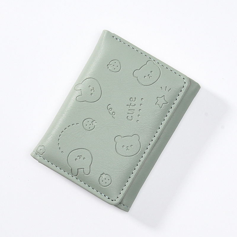 Picture of New Fashion Korean Style Short Women's Small Wallet Solid Color Ins Simple Multi Card Cute Student Change Card Bag