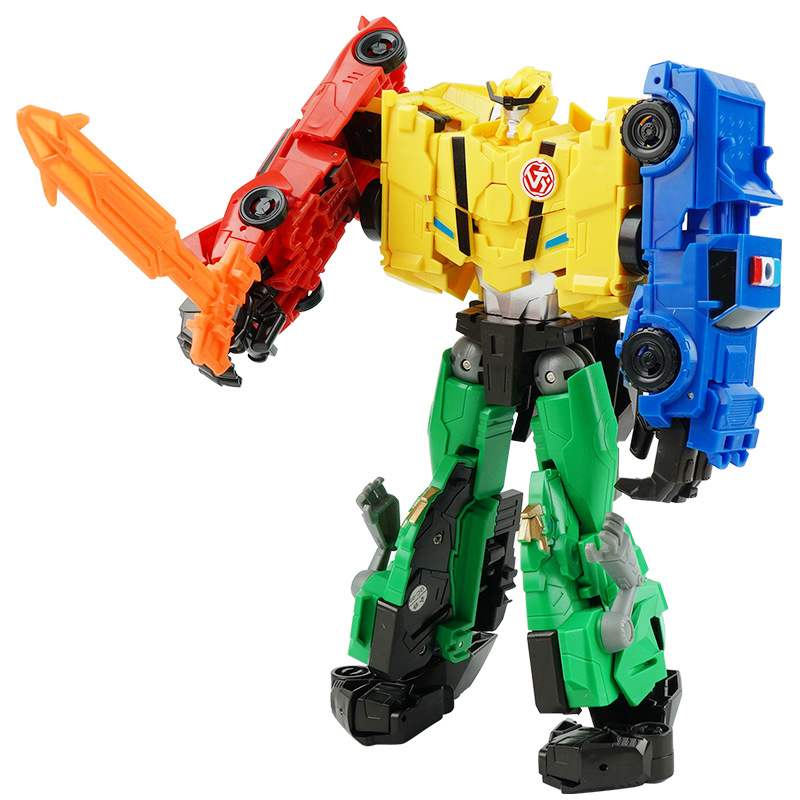 Picture of Transformation Toys Four-in-One Fit Robot Car Transformation Car Dinosaur Car Children's Combination suit Boy Toys