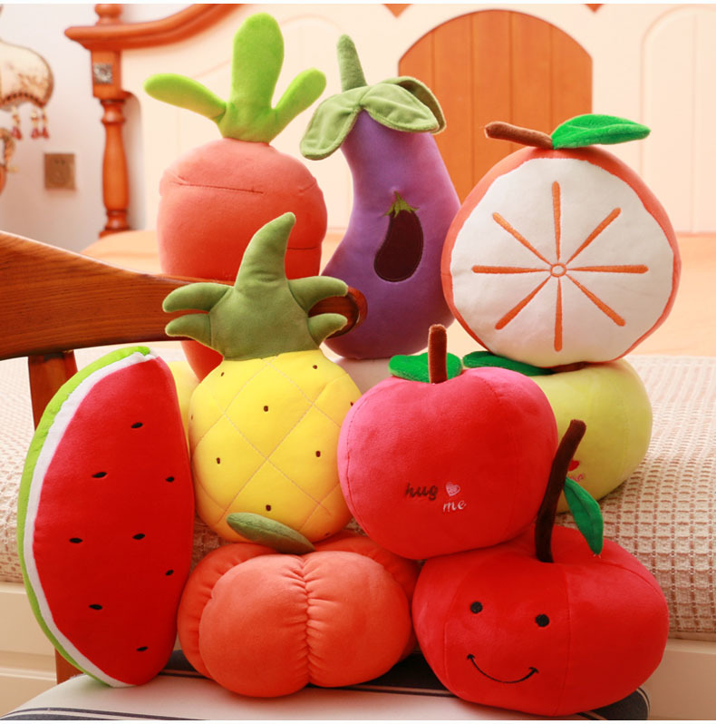 Picture of 20cm down Cotton Fruit and Vegetable Pillow Wedding Throwing Children's Gift Doll Stuffed Toy Wholesale