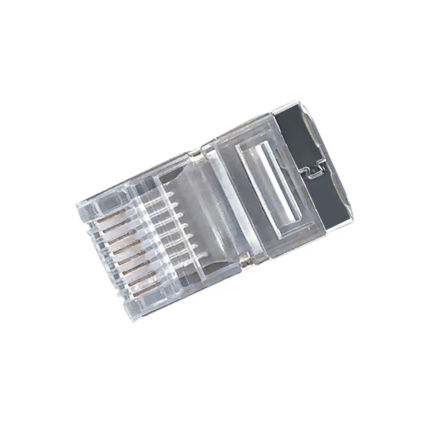 Picture of Factory Direct Sales Category 5 and 6 Network Cable Connector Gigabit Three-Pronged 8P8C Gold-Plated Unshielded Network Broadband Crystal Head