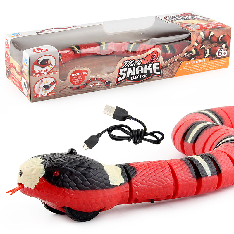 Picture of New and Unique Trick Toys, Reptiles, Remote Control Rattlesnake, Sensor Cobra, Silver Ring Snake, Funny Toys