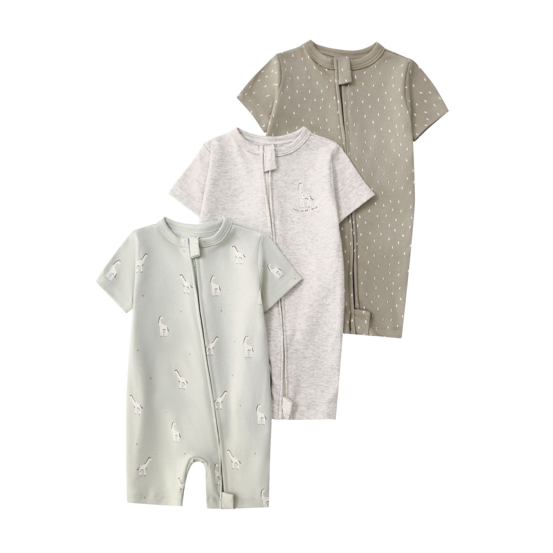 Picture of Foreign trade children's clothing summer baby jumpsuit short sleeve double zipper climbing clothing newborn baby gift box for cross-border