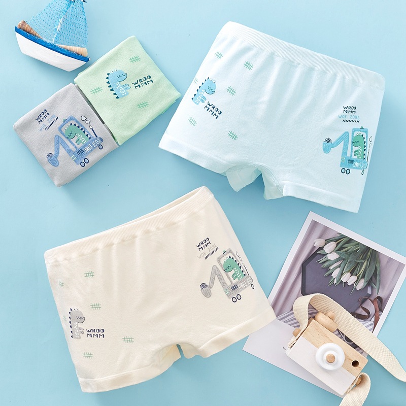 Picture of 5 Pack Seamless Pure Modé Cotton Large Children's Underwear Men's Tight Sai Cotton Boxer Shorts Little Boy Baby Children's Pants