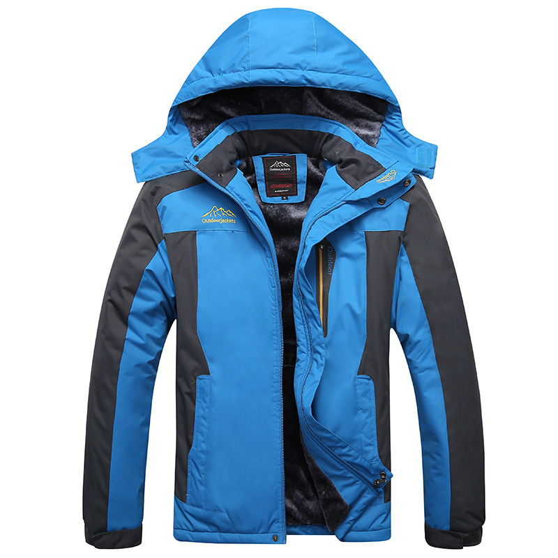 Picture of 2025 Amazon Warm Winter Cotton Outwear Export Wish Large Size Mountaineering Clothing Fleece-Lined Thickeneded Outdoor Jacket