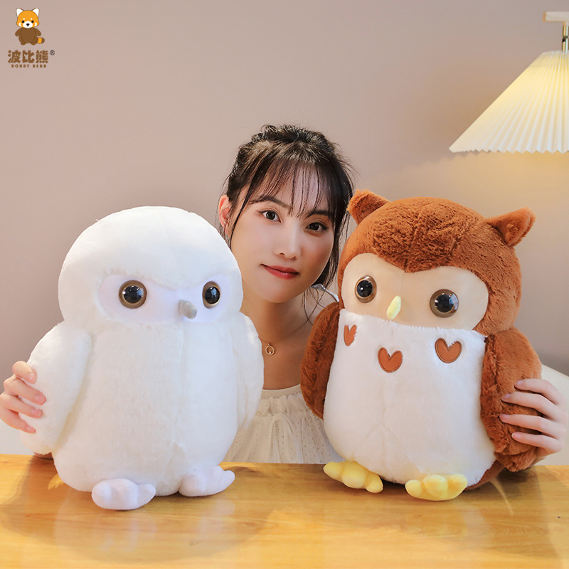 Bobby Bear Cute Soft Cute New Couple Owl Doll Pillow Plush Toy Large Clamping Doll Cross Border