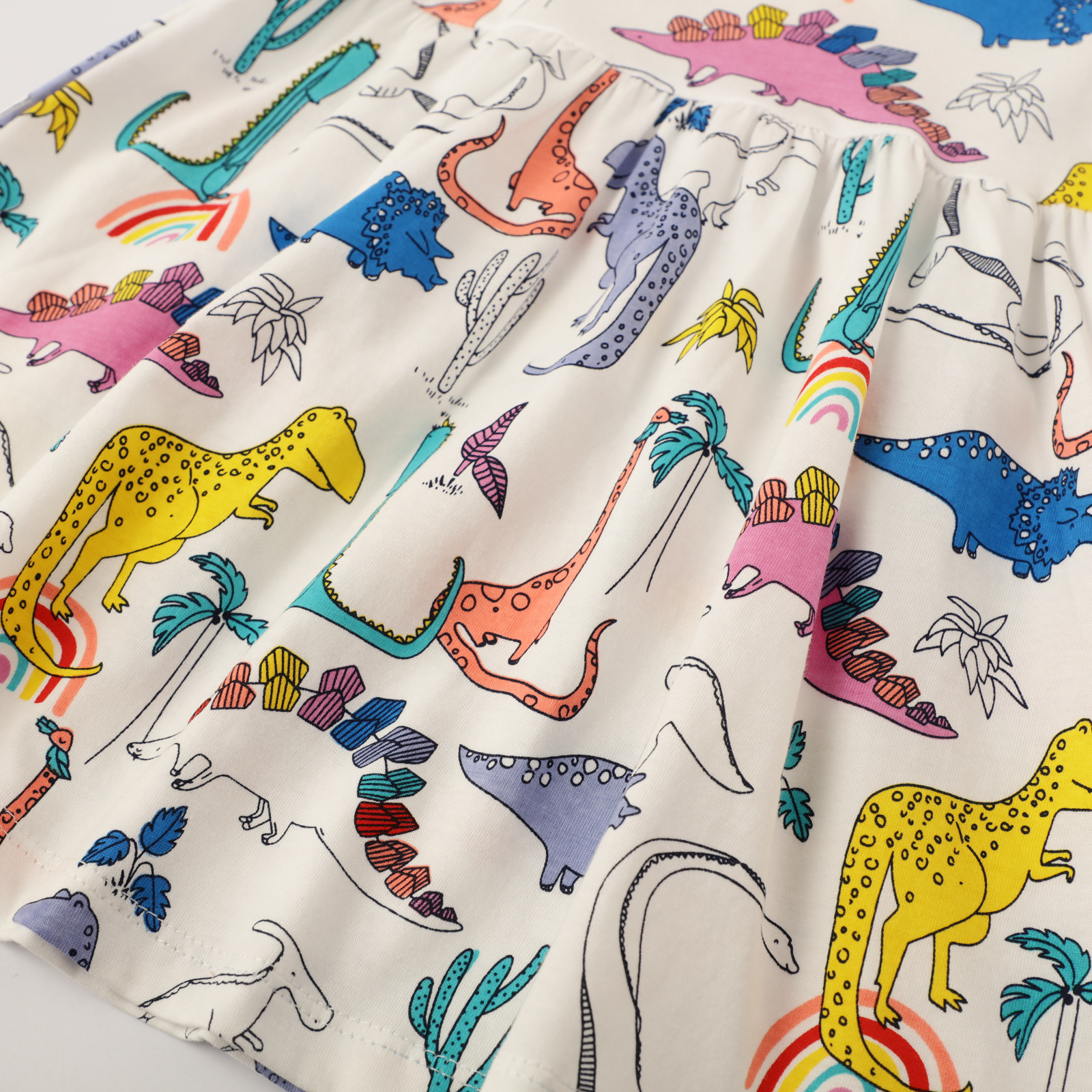 Picture of Girls Patchwork Dress Summer 2025 Fashion Printed Princess Dress European and American Children's Dress Dropshipping