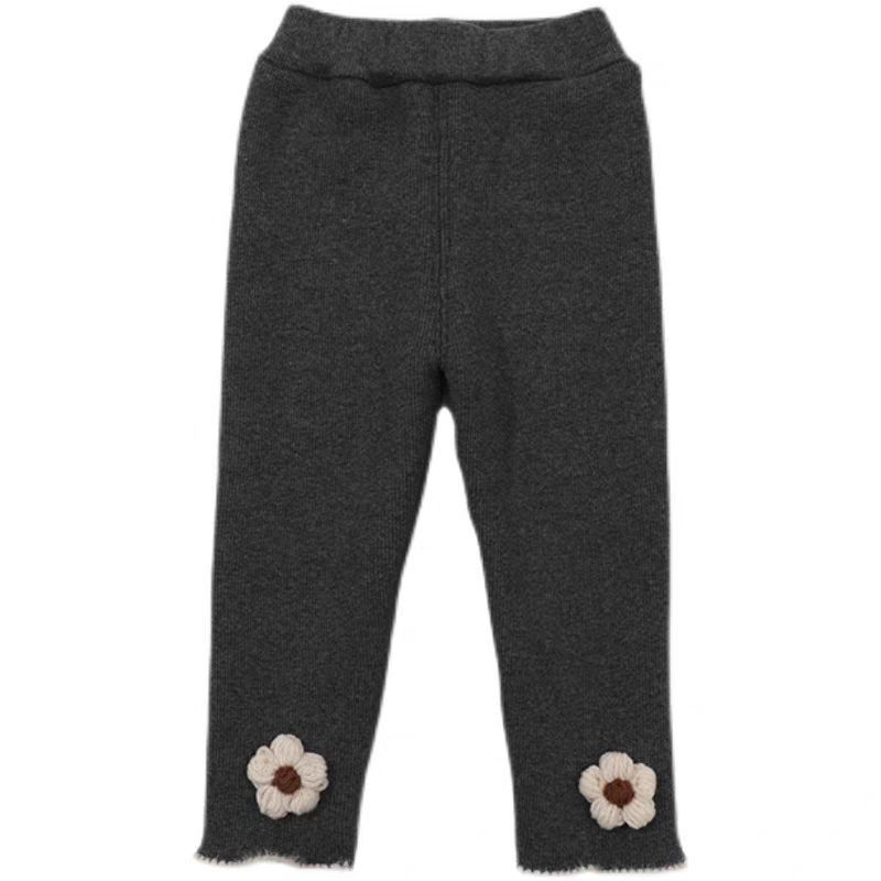 Picture of De velvet girls' leggings autumn and winter New fleece-lined/non-fleece Western style baby girl all-match one-piece velvet pants fashion