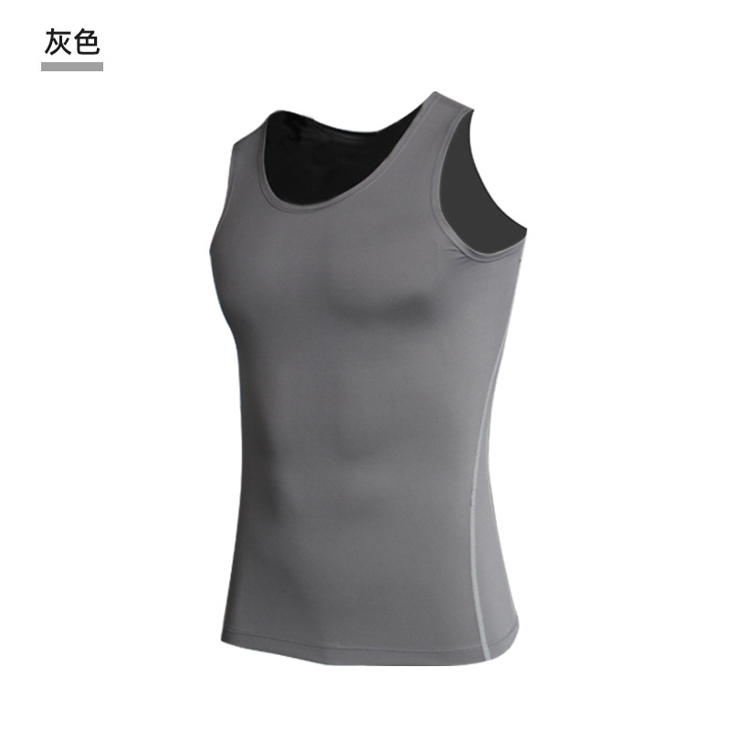 Picture of Sports Tight Vest Men's Quick-drying Breathable Elastic Base Clothes Running Sports Sweatshirt Fitness Training Fitness Top