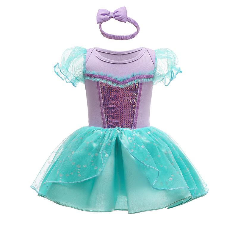 Picture of Halloween Children's Clothing, Short-Sleeved Pullover, Baby Baby Princess Jumpsuit, Princess Style Dress
