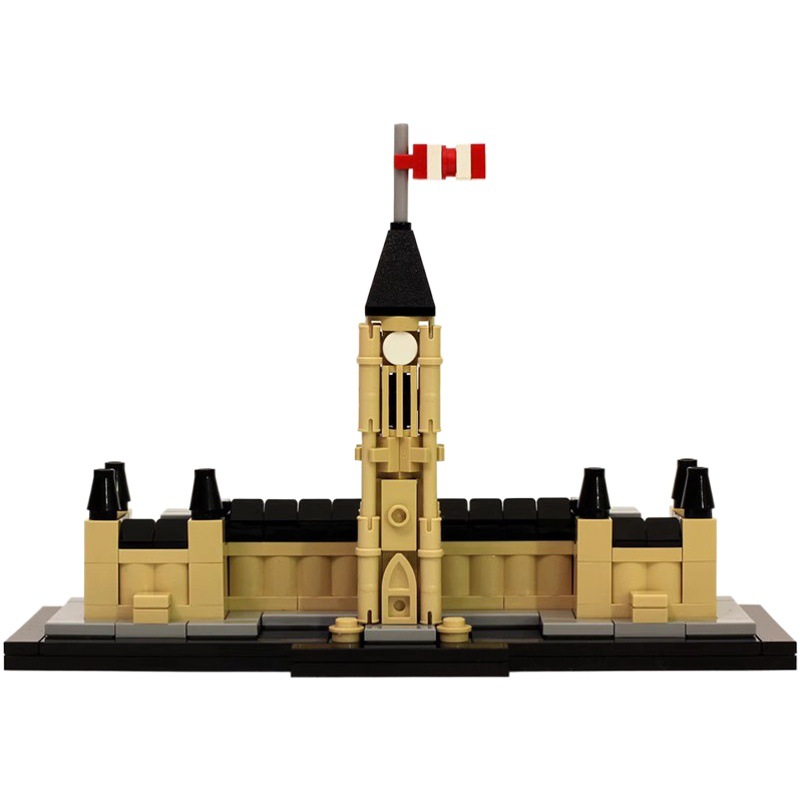 Compatible with Lego MOC puzzle assembling building blocks classic creative 0182 building Canadian Parliament building toys