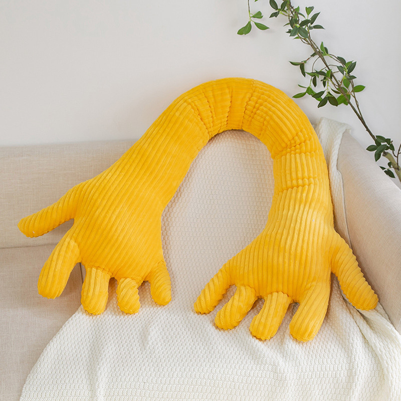 Picture of Creative New Blue Palm Plush Toy Boyfriend Pillow Sofa Long Pillow Lazy Sleeping Clip Pillow