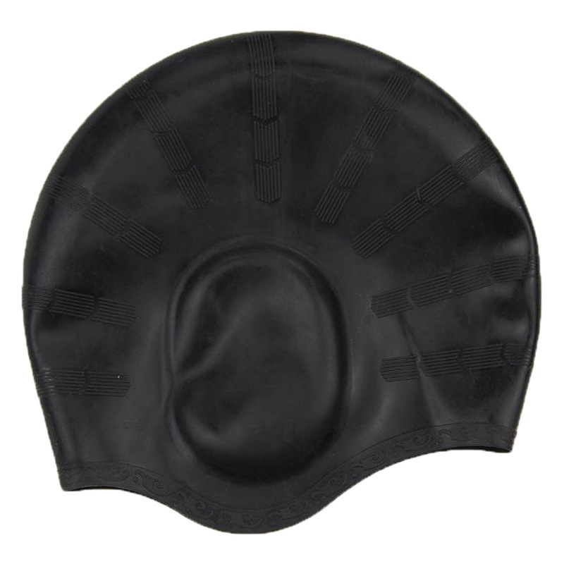 PVC bag packaging silicone ear protection swimming cap long hair waterproof adult swimming cap large swimming cap multi-color optional wholesale