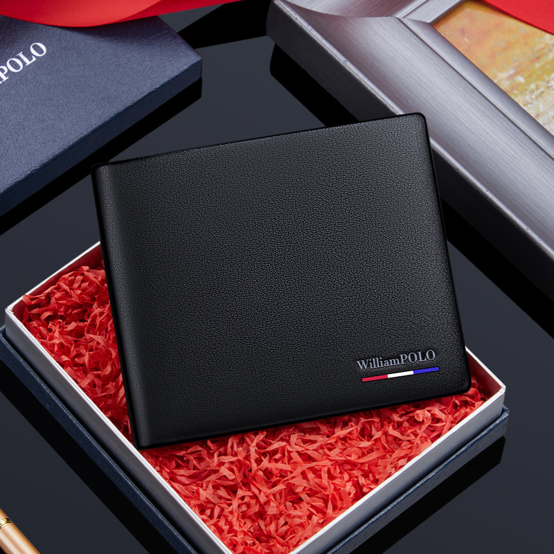 Picture of King Paul men's wallet short leather long wallet men's fashion simple thin money clip gift wholesale