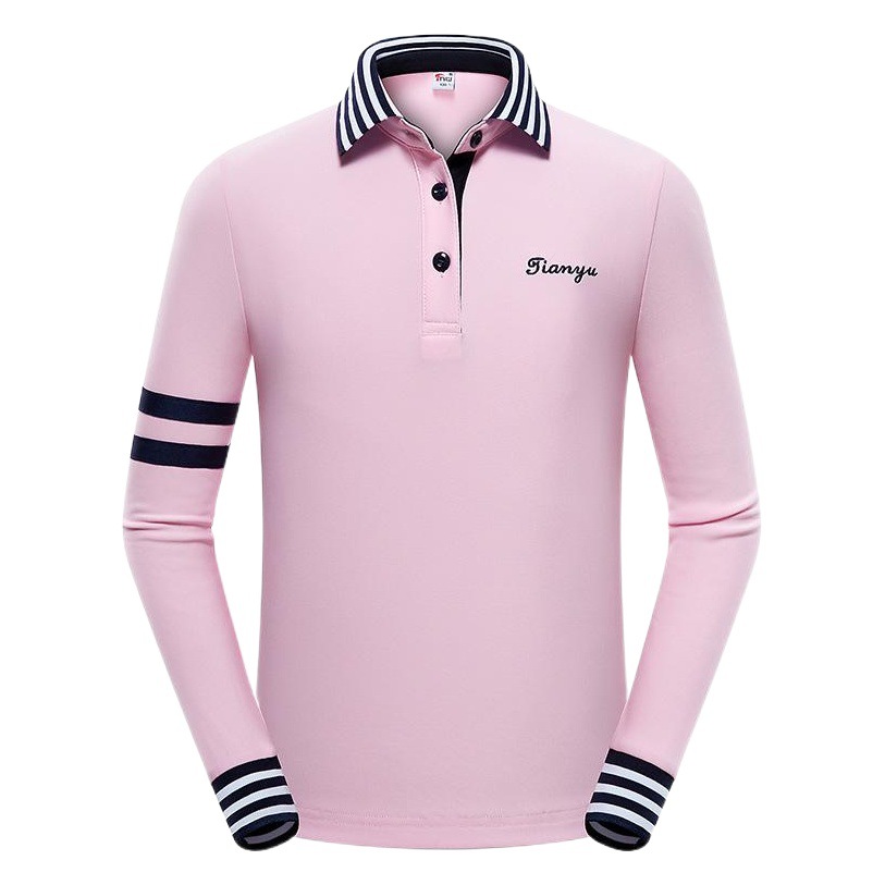 TTYGJ Golf Children's Clothing Autumn Boys and Girls Korean Slim-fit Breathable Long-sleeve Children's Lapel T-shirt