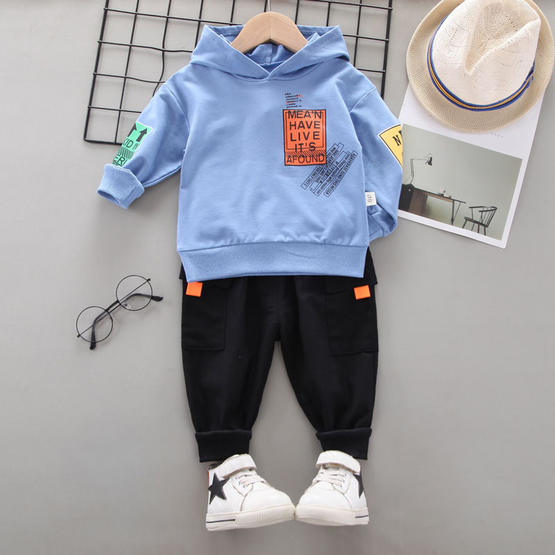 Picture of Korean version of the Spring and Autumn new men's and women's leisure sports version of the long sleeve suit foreign trade children's baby clothing a generation of hair