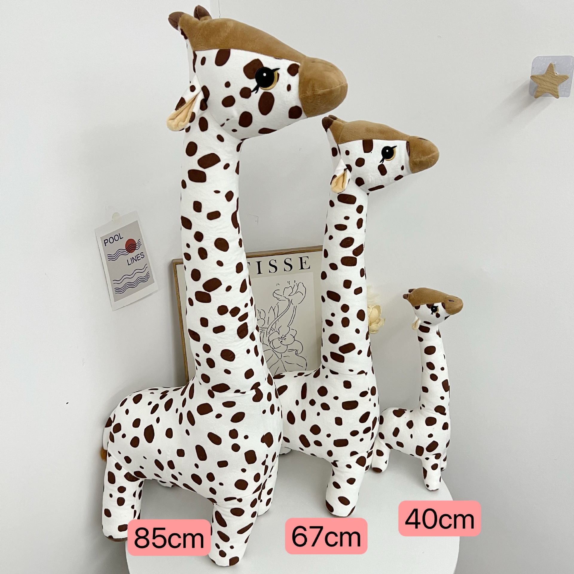 Picture of Popular Giraffe Plush Pillow Baby Newborn Sleeping Pillow Soothing Sleep Companion Pillow Leg-Hugging Gadget