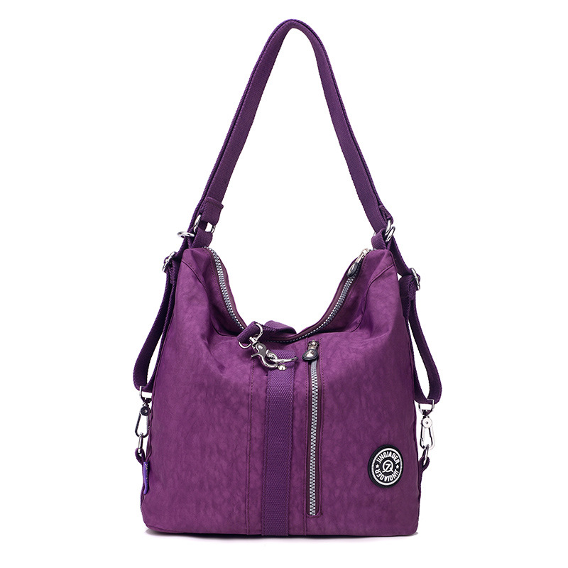 Picture of Fashionable large capacity multi-functional backpack women's casual nylon bag simple travel shoulder handbag