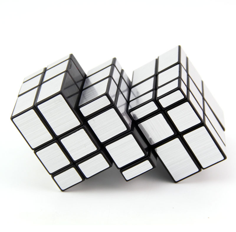 Picture of Two Siamesed Mirror Rubik's Cube Handmade DIY Alien Bundled Restricted Rotating Mirror 2 Siamesed Fun Intelligence Rubik's Cube
