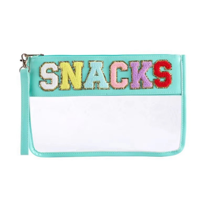 Picture of Amazon Explosions Embroidered Letters Cosmetic Bag PVC Transparent Zipper Bag Waterproof Portable Washes Storage Bag Cross-border