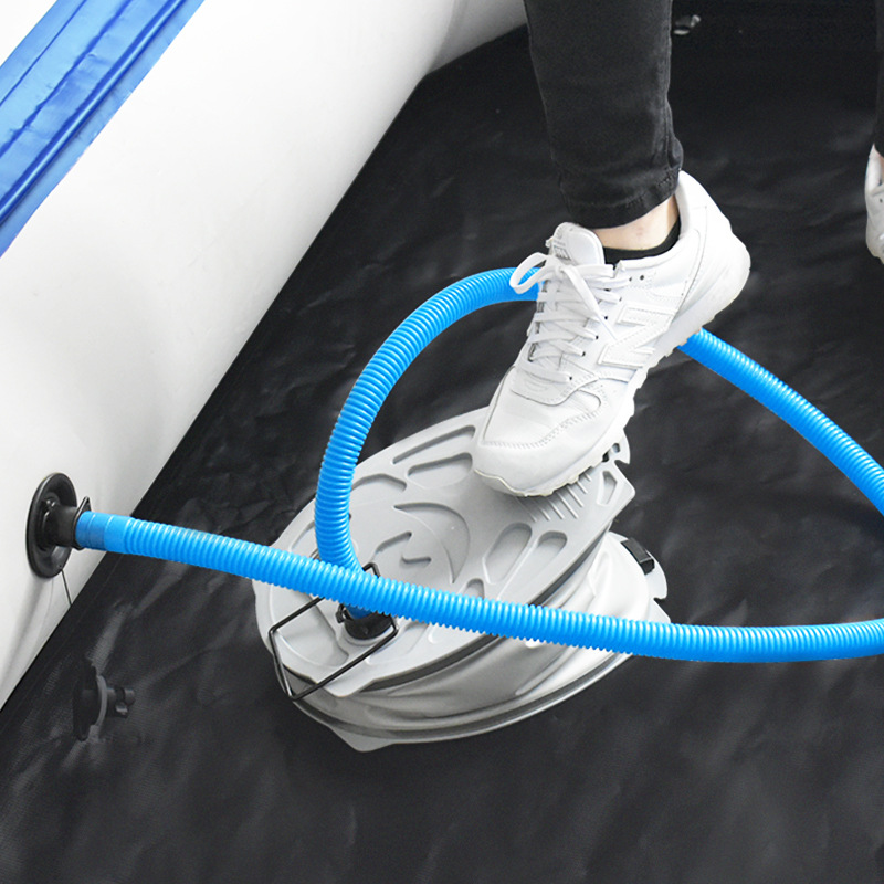 Picture of Enlarge 11-inch rubber boat inflatable pump fishing boat air cushion bed kayak assault boat 7-liter leather foot pump