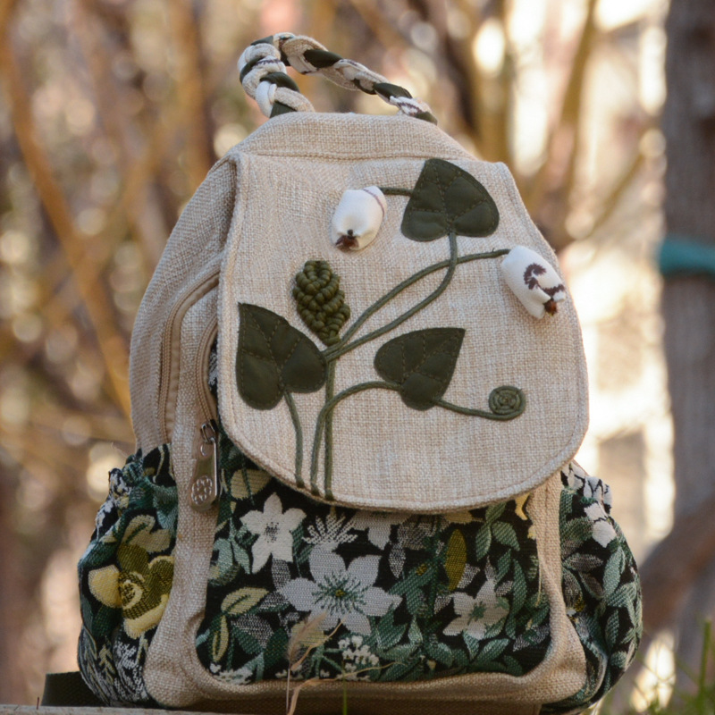 Picture of Ancient Style Backpack, Ethnic Style Backpack, Casual Cloth Bag, Backpack, Travel Backpack, Lightweight Backpack, Art Bag