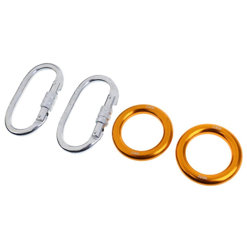 Picture of Wholesale Aluminum Alloy Round Ring Outdoor Mountain Climbing Top Ring Multifunctional Small Ring Tree Climbing Flat Belt Ring Fixed Ring