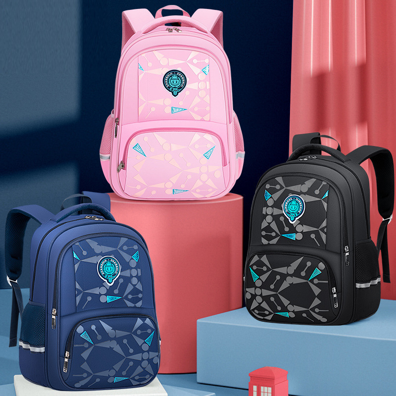 Picture of New Style Schoolbag for Primary School Students Trendy Cool Wear-resistant Waterproof Ridge Protection Lightweight Creative Backpack for Children Grade 1-6