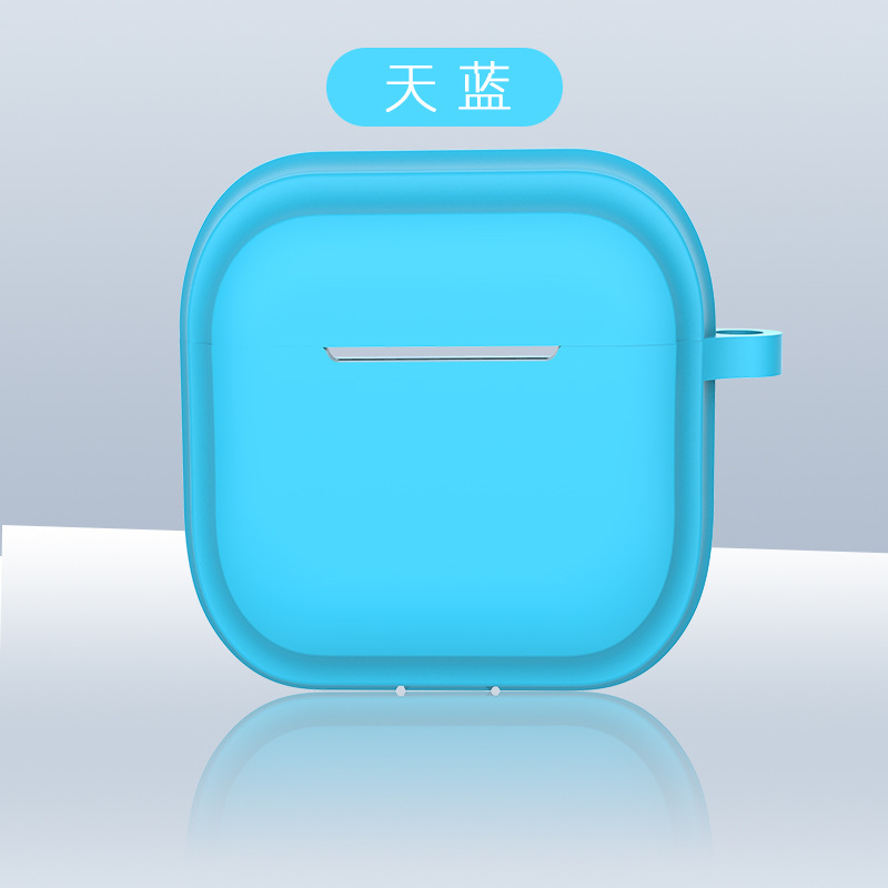 Picture of Simple Pure Color Belt Pendant Suitable for Airpods4 Protective Case Apple 1/2 Silicone Headphone Case with Lanyard Source