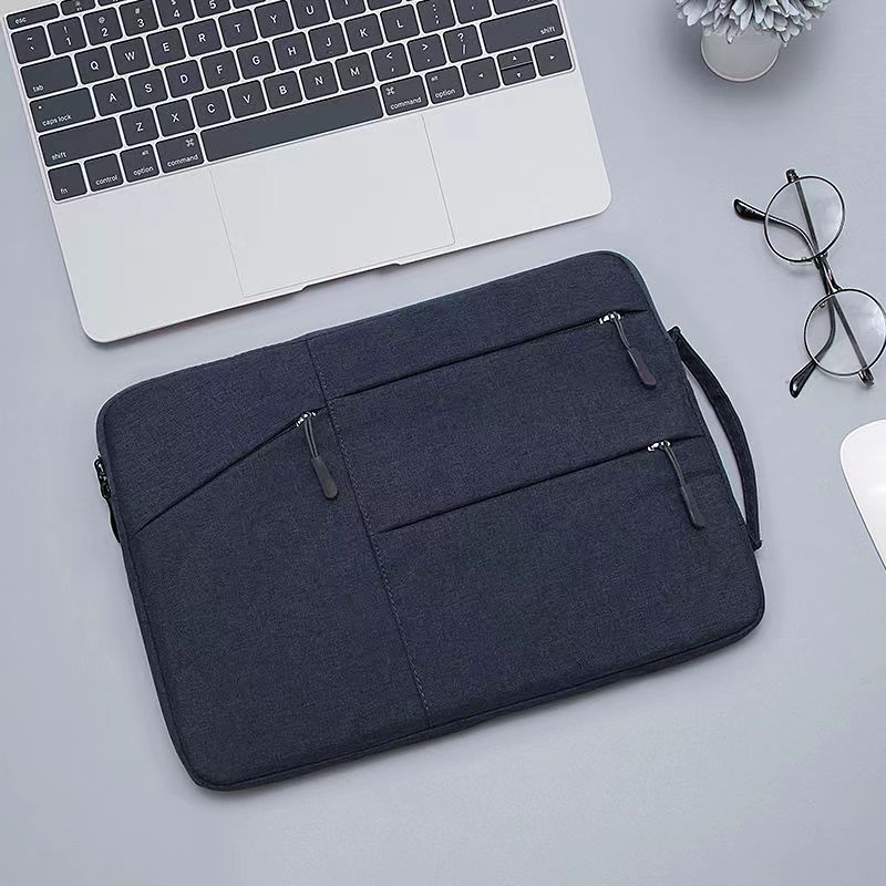 Picture of Multi-zipper Pocket Storage Thickened Logo Drop-resistant Laptop Sleek Bag 15.6 "Portable Laptop Bag