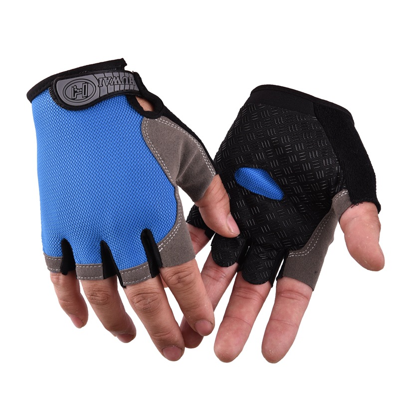 Picture of Half-finger outdoor sports cycling gloves for men and women mountaineering fitness yoga driving shock-absorbing non-slip open-finger breathable gloves