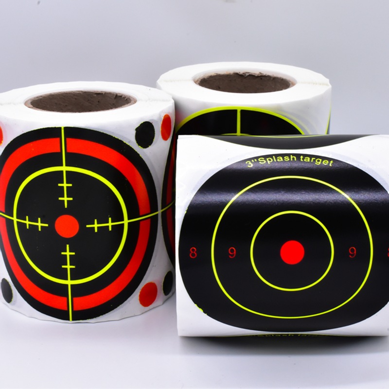 Picture of Ring-shaped arrow target paper self-adhesive shooting gun target paper practice round target sticker bow and arrow aiming splash target paper