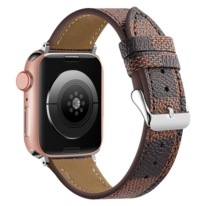 Picture of Big Brand Strap Spot Applicable Apple Watch Strap Apple iwatch87654321 Trendy Brand Leather Strap