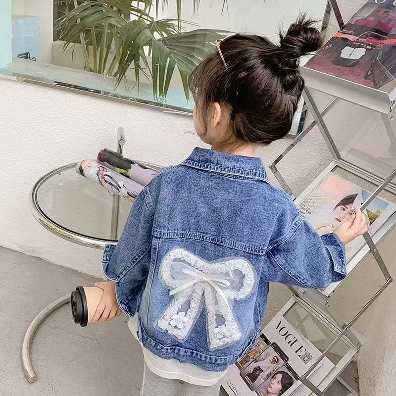 Picture of Girls' Jacket Spring 2023 New Children's Denim Jacket Autumn Toddler Stylish Little Girl Top Versatile Trendy
