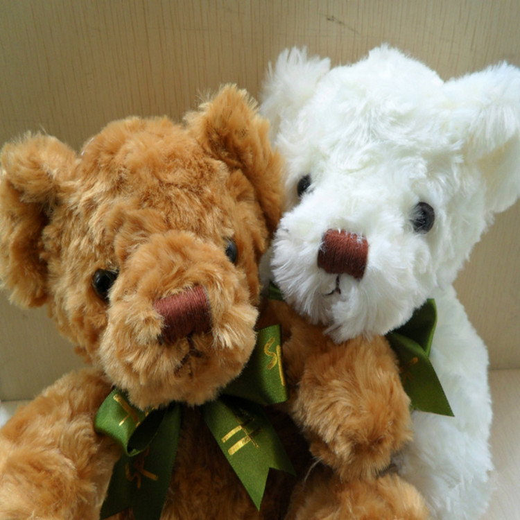 Picture of Small Recording Ribbon Meng Bear Short Plush Toy Embossed Curly Teddy Bear Doll