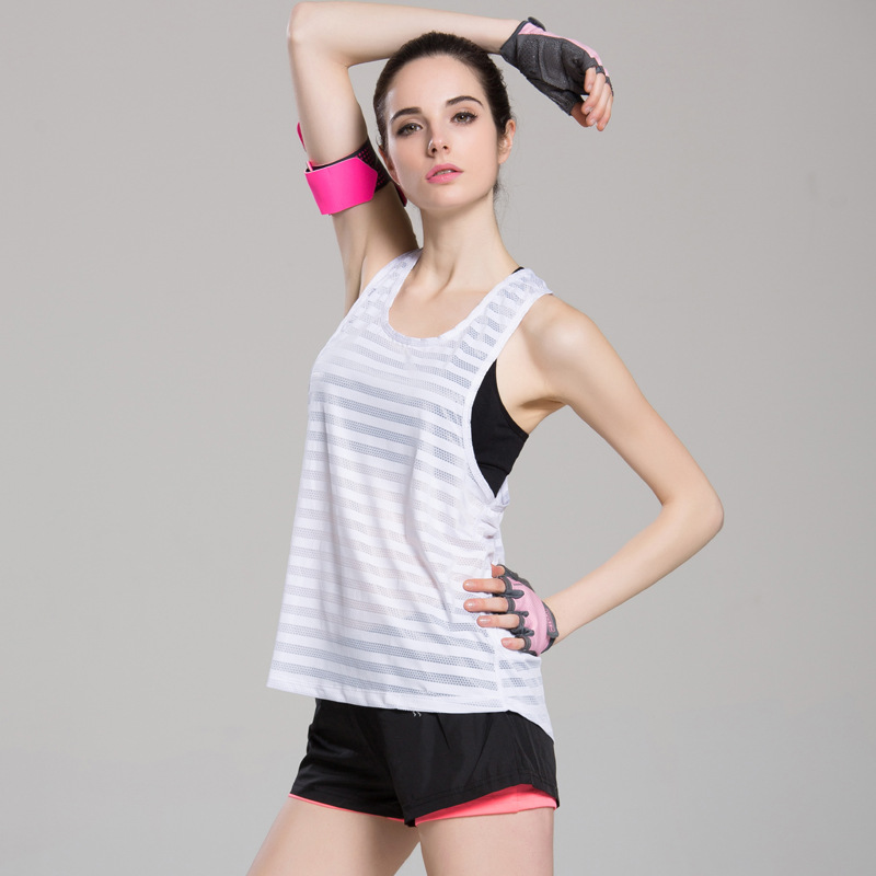 Picture of New Sports Vest Women's Quick-Drying Breathable Training Top Running Fitness Yoga Sleeveless T-Shirt Women's Factory Direct Sale