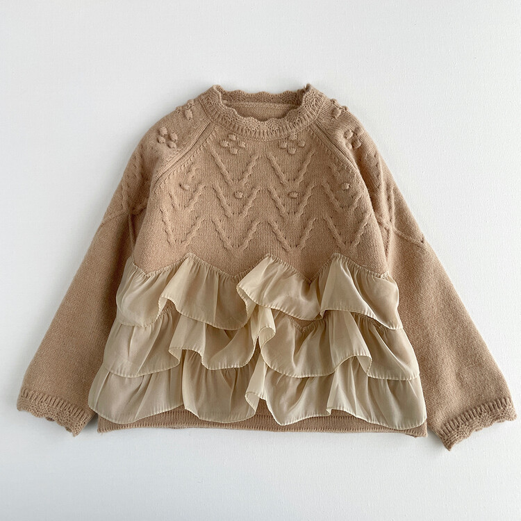 Picture of Medium and large children's clothing baby girls' thickened sweater sweater sweater children's clothing girls' pullover sweater children's sweater western style