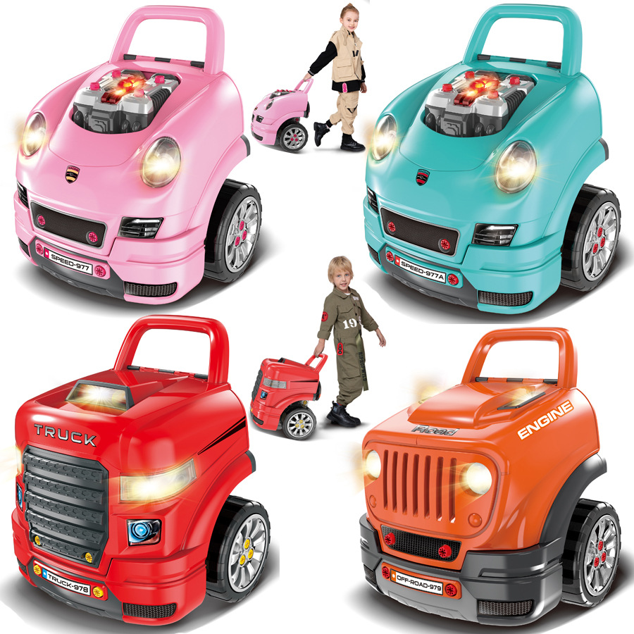 Cross-Border Disassembly and Repair Remote Control Sports Car Infrared Wireless Remote Control Toy Electric Car with Light Sound Front Foreign Trade