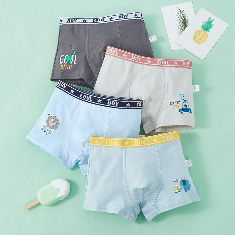 Picture of Children's underwear men's boxer cotton children's wholesale student shorts boys a children's Four Corners 9 Cartoon