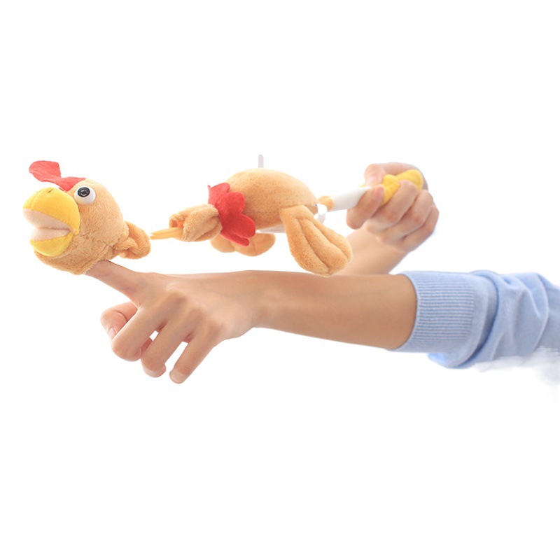 Factory plush toy doll flying monkey chicken frog duck pig cow animal series printed slingshot monkey LOGO