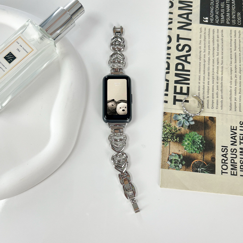 Picture of For Huawei bracelet 10/9/8/7 strap nfc version glory 6/7 wristband metal bracelet love ins summer