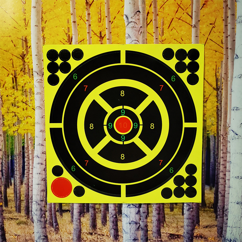Picture of 8inch Color Splash Multi-Colorful Splash Target Paper Self-Adhesive Shooting Gun Target Paper Practice Target Paper Splash Sticker
