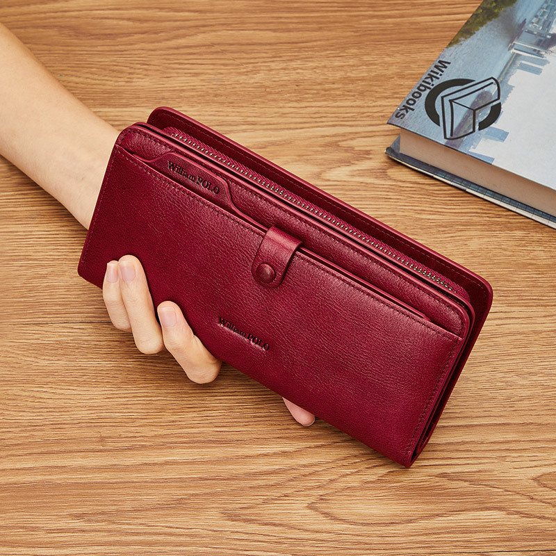Picture of Emperor Paul Wallet Women's Long Wallet First Layer Cowhide Wallet Coin Purse Driver's License Wallet Women's Wallet Genuine Leather