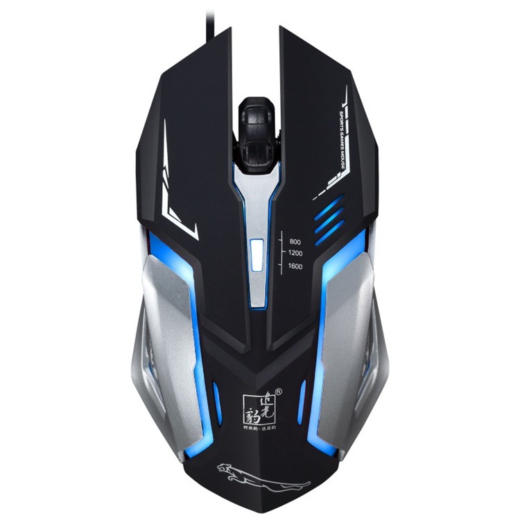 Picture of Chasing Leopard K1 Mute Wired Photoelectric Luminous usb Game lol Internet Cafe Steel Plate Mouse Manufacturer