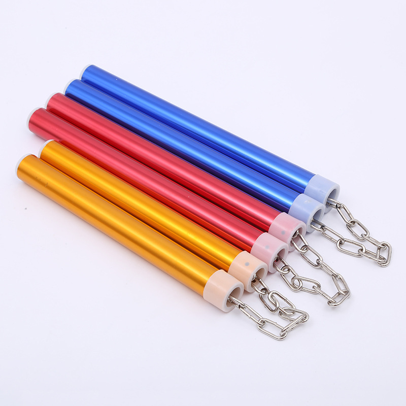 Factory wholesale aluminum alloy nunchakus ribbon aluminum alloy nunchakus children training nunchakus performance nunchakus