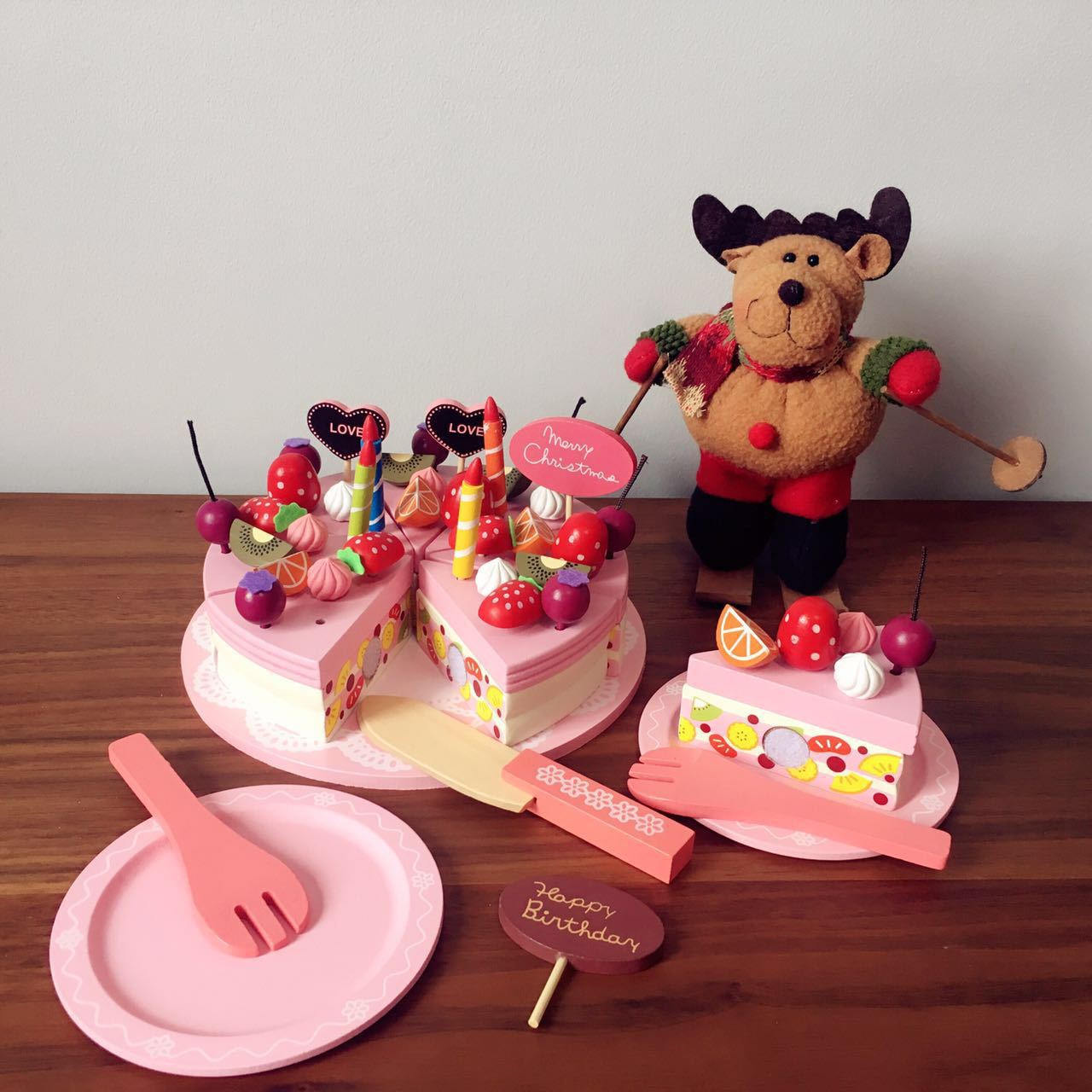 Picture of Wooden Imitation Ice Cream Children's Ice Cream Shop Toys Boys and Girls Baby Play Home Ice Cream Kitchen Building Blocks
