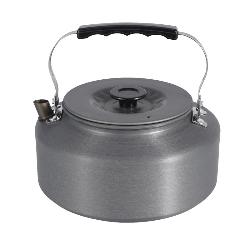 Picture of Outdoor Kettle Set Pot Outdoor Teapot Camping Aluminum Alloy 1.6L Large Capacity Coffee Pot Portable Kettle