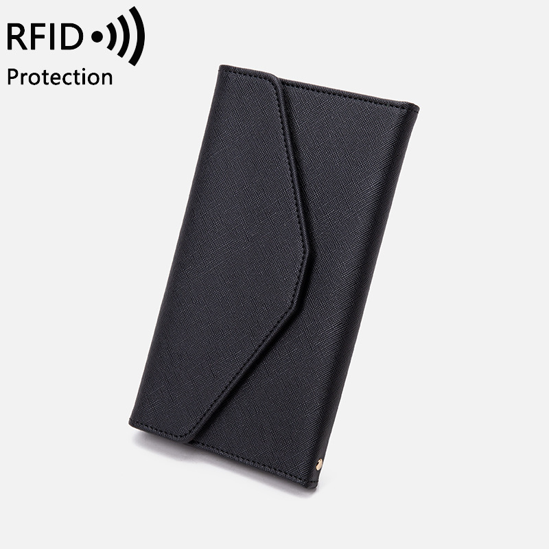 Cross-Border Passport Bag for Women 2023 New Rfid Multi-Functional Ticket Document Bag for Men and Women Overseas Travel Passport Holder