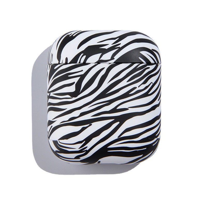 Picture of Personalized leopard zebra print airpods protective cover for Apple 1/2/3 generation Bluetooth earphone cover water sticker PC hard