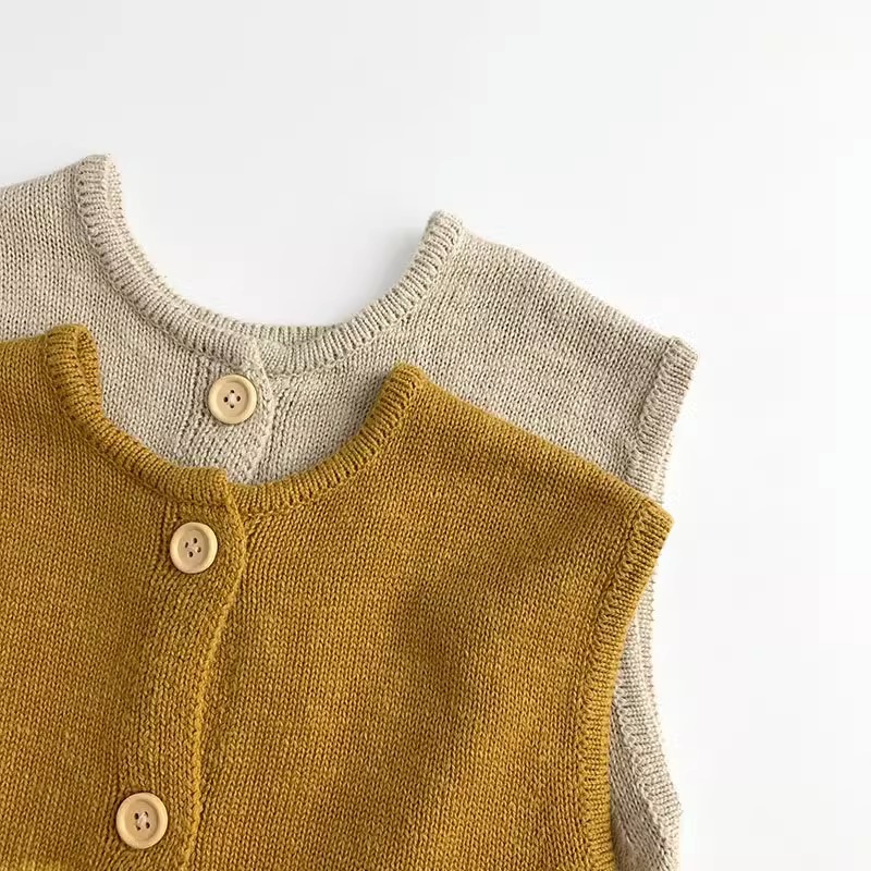 Picture of Children's Wear Children's Vest Spring and Autumn Trendy Sweater Cardigan for Boys and Girls Korean-style 3-year-old Baby Knitted All-match Waistcoat