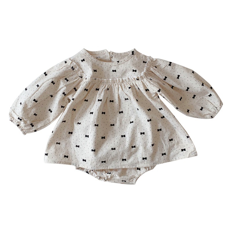 Ins Children's Clothing Baby Pants Suit 2025 Spring Baby Girl Two-Piece Set Polka Dot Long-Sleeved Baby Clothes